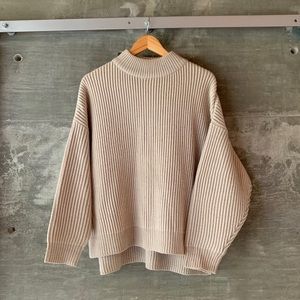 Nordstrom Mockneck Tan Sweater